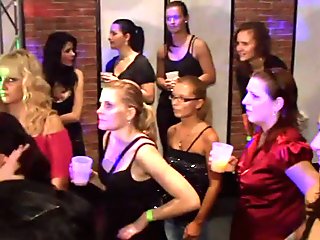 Very hot group sex in club